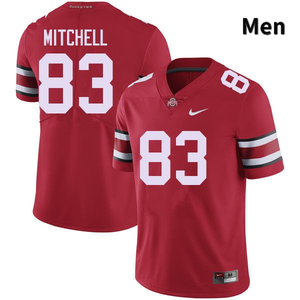 Men's Ohio State Buckeyes #83 Joop Mitchell Red Authentic College Stitched Football Jersey 23SK043BB